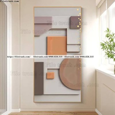 File in mica tranh loi vao 3d truu tuong 525 (bản gốc) làm vách ngăn