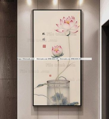 Tải file tranh loi vao hoa sen 3d 514 (PSD) cho in ấn quảng cáo