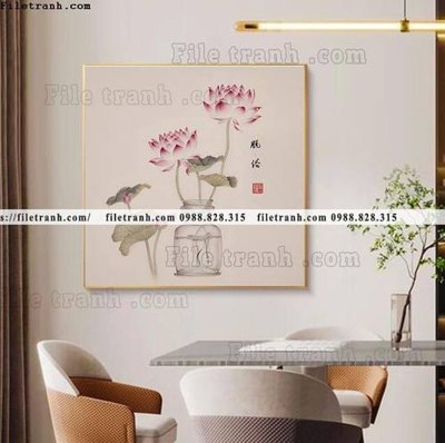 File gốc in ấn tranh loi vao hoa sen 3d 515 độ phân giải cao