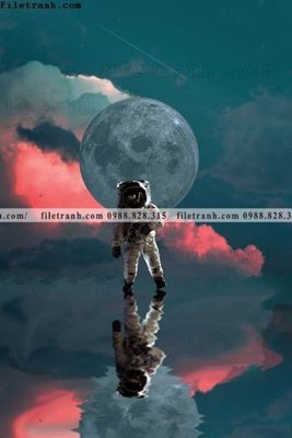 File gốc tranh mat trang vu tru 528 (ảnh chi tiết) để in lụa