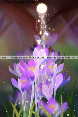 File gốc tranh mau nuoc mau hong 111 (in lụa) trang trí tường