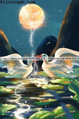 File tranh gốc tranh mau nuoc mau hong 119 (bản quyền) file PSD