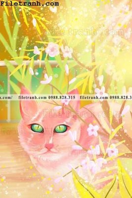 Ảnh gốc tranh mau nuoc mau hong 123 (siêu chi tiết) để in ấn