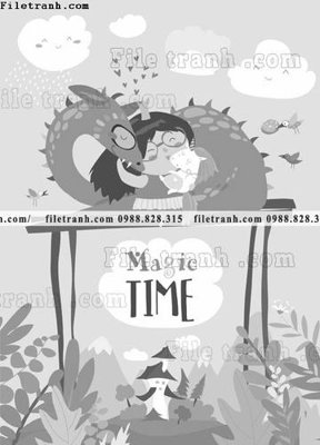 File tranh trang trí tranh minh hoa hoat hinh tre em 166 (tải file gốc)