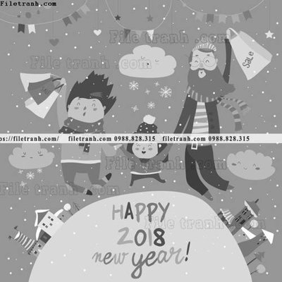 File gốc tranh minh hoa hoat hinh tre em 176 (in lụa) tranh phong thủy