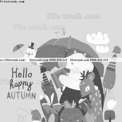 File tranh tranh minh hoa hoat hinh tre em 242 (bản gốc) in lụa 3D