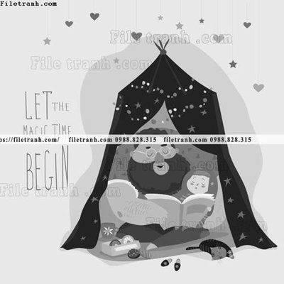 File PSD tranh minh hoa hoat hinh tre em 243 (bản gốc) cho nhà in