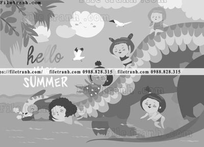 Tải file tranh minh hoa hoat hinh tre em 257 (gốc) chủ đề hoa sen