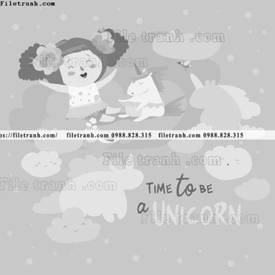 File ảnh tranh minh hoa hoat hinh tre em 319 (gốc) in decal dán tường