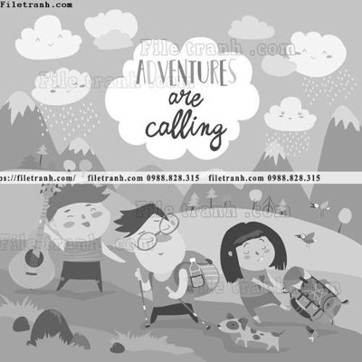 Download file gốc tranh minh hoa hoat hinh tre em 353 (in lụa) cao cấp