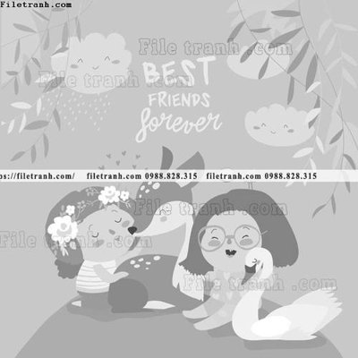 File tranh tranh minh hoa hoat hinh tre em 364 (gốc) in trên kính