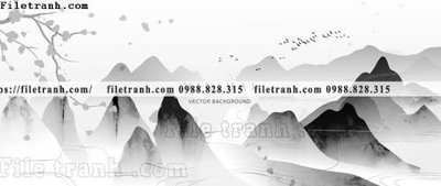 File in trần tranh minh hoa nui thuy mac trung quoc 1511 (bản gốc) mây trời