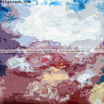 File tranh tranh muc nuoc truu tuong 127 (bản gốc) treo phòng ăn