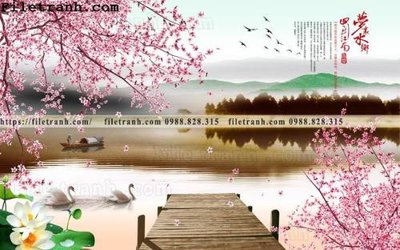 File ảnh tranh nen tuong phong cach Trung Hoa122 (gốc) dùng in Pano