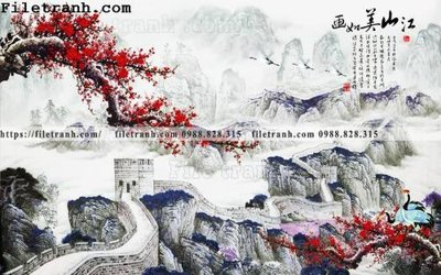 File in trần tranh nen tuong phong cach Trung Hoa123 (file gốc) xuyên sáng