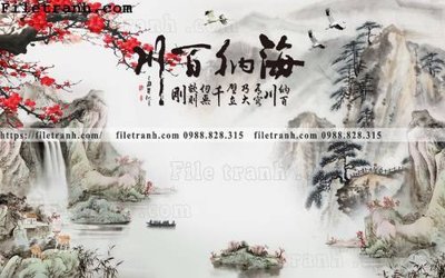 File PSD tranh nen tuong phong cach Trung Hoa141 (bản gốc) dễ dàng edit