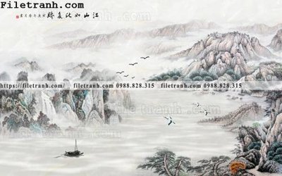 File ảnh tranh nen tuong phong cach Trung Hoa143 (gốc) cho trang trí nhà hàng