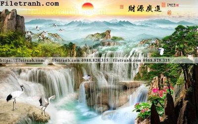 File gốc tranh nen tuong phong cach Trung Hoa167 (in 3D) nghệ thuật