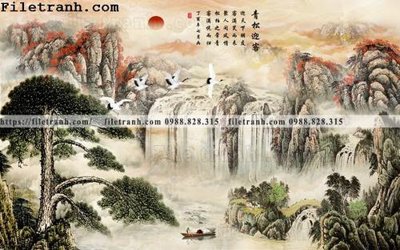 File tranh tranh nen tuong phong cach Trung Hoa170 (file gốc) chuẩn màu in