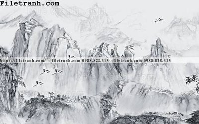 File gốc tranh nen tuong phong cach Trung Hoa195 (cho in UV) siêu nét