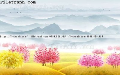 Hình ảnh file gốc tranh nen tuong phong cach Trung Hoa200 cho in UV