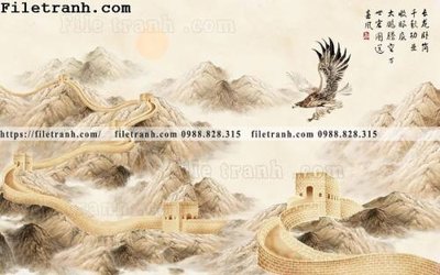 Ảnh gốc tranh nen tuong phong cach Trung Hoa223 (độ nét cao) in mica