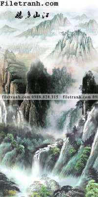 File in lụa tranh nen tuong phong cach Trung Hoa234 (tân cổ điển) tranh nen tuong phong cach Trung Hoa234