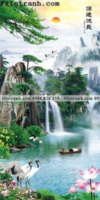 File gốc tranh nen tuong phong cach Trung Hoa237 (in mica) làm quà tặng