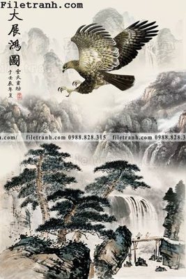 File in trần tranh nen tuong phong cach Trung Hoa240 (file gốc) hoa văn 3D