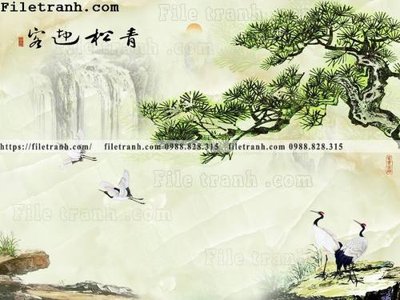 Tải file tranh nen tuong phong cach Trung Hoa259 (ảnh gốc) in tráng gương