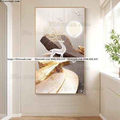 File gốc tranh pha le huou nai kieu moi loi vao 501 (in lụa) trang trí tường