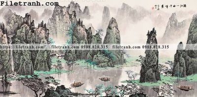 Hình ảnh file gốc in trần nhà tranh phong canh da tuyet trang thuy mac 114