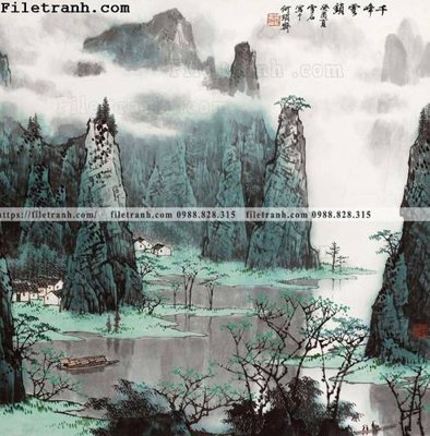 File PSD tranh phong canh da tuyet trang thuy mac 128 (bản gốc) độ phân giải cao