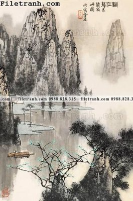 File in trần tranh phong canh da tuyet trang thuy mac 146 (file gốc) hoa văn 3D