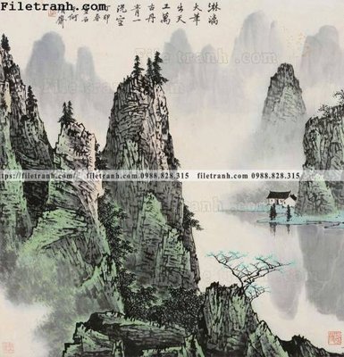 Ảnh gốc file in lụa tranh phong canh da tuyet trang thuy mac 148 chi tiết