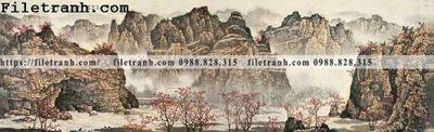 Hình ảnh file gốc in lụa tranh phong canh da tuyet trang thuy mac 170