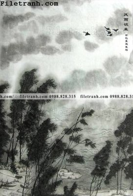 File gốc tranh phong canh da tuyet trang thuy mac 172 (in tráng gương) nghệ thuật