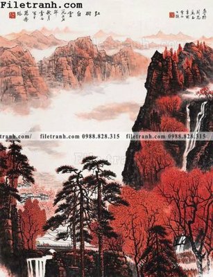 Ảnh gốc tranh phong canh da tuyet trang thuy mac 181 (siêu chi tiết) để in ấn
