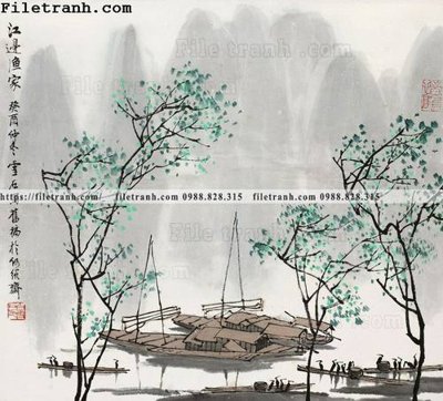 Chi tiết file gốc tranh phong canh da tuyet trang thuy mac 219 (cho in tráng gương)