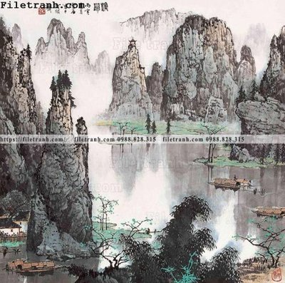 File in trần tranh phong canh da tuyet trang thuy mac 246 (file gốc) hoa văn 3D