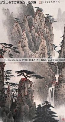 Ảnh gốc tranh phong canh da tuyet trang thuy mac 250 (nét căng) in mica