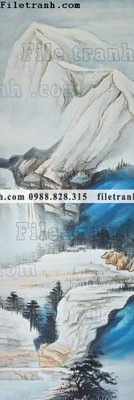 Ảnh gốc tranh phong canh nuoc trung quoc 604 (siêu chi tiết) để in ấn