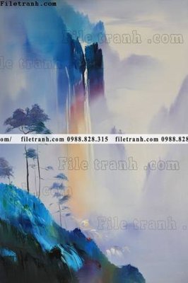 File gốc in ấn tranh phong canh nuoc trung quoc 608 độ phân giải cao