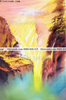File gốc tranh phong canh nuoc trung quoc 626 (in mica) trang trí