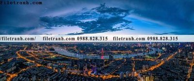 File tranh tranh phong canh thanh pho ngang dai 669 (gốc) in vải canvas