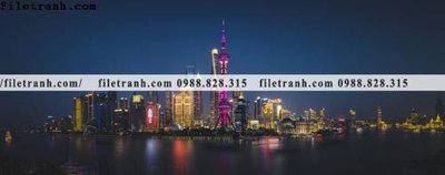 File ảnh tranh phong canh thanh pho ngang dai 718 (gốc) in Hiflex