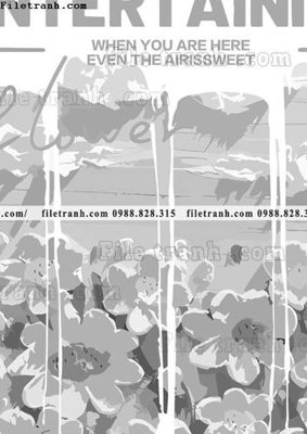 File gốc tranh son dau hoa tiet phong cach bac au 1533 (in mica) trang trí