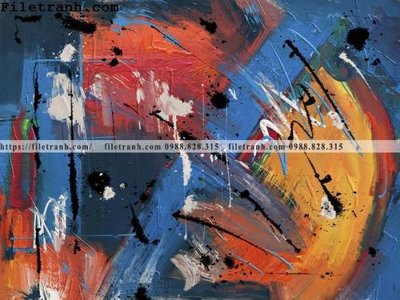 File tranh trang trí tranh son dau mau truu tuong 156 (file gốc)