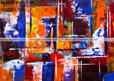 File in lụa tranh son dau mau truu tuong 179 (phong cảnh) tranh son dau mau truu tuong 179