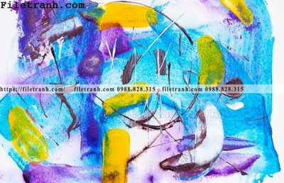 File in ấn tranh son dau mau truu tuong 181 (bản gốc) chất lượng cao